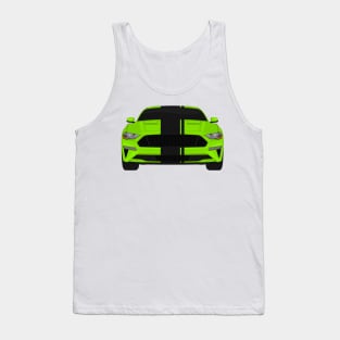 Mustang GT Grabber-Lime + Black Stripes Tank Top